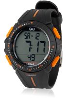 Q&Q M102J002Y Black/Orange Digital Watch