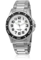 Q&Q Q626N404Y Silver/White Analog Watch