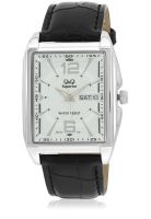 Q&Q S206-301Y Black/White Analog Watch