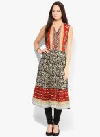 Rangmanch By Pantaloons Maroon Printed Kurtas