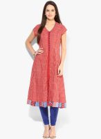 Rangmanch By Pantaloons Red Printed Kurtas