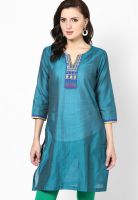 Rangriti Green Solid Kurtis