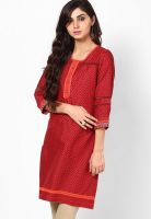 Rangriti Red Printed Kurtas