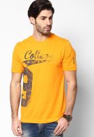 Reebok Orange Training Round Neck T-Shirt