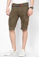 Rookies Solid Olive Shorts