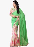 Roop Kashish Green Printed Saree