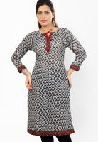 Salwar Studio Black Printed Kurtas