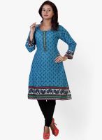 Salwar Studio Blue Printed Kurtas