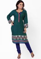 Salwar Studio Green Printed Kurtas