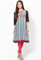 Shree Aqua Blue Embroidered Kurta