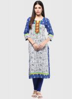 Shree Blue Embroidered Kurta