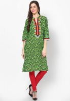 Shree Green Printed Kurtis