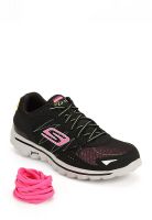 Skechers Go Walk 2-Flash Black Running Shoes