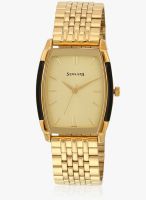 Sonata Nc7080ym02 Golden/Golden Analog Watch