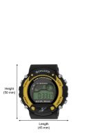 Sonata Ng7982Pp01J Black Digital Watch