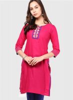 Span Fuchsia Printed Kurtis