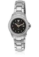 Swiss Eagle Se-6033-11' Silver/Black Analog Watch