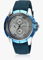 Titan Octane 9467Kp01 Blue/Silver Analog Watch