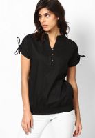 Vero Moda Half Sleeve Black Elastic Shirt