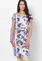 W Blue Printed Kurtis