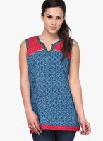 Yepme Blue Printed Kurtis