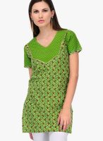 Yepme Green Printed Kurtis