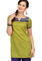 Yepme Green Printed Kurtis