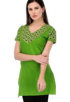 Yepme Green Printed Kurtis