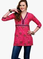 Yepme Pink Printed Kurtis