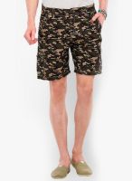 Yepme Printed Brown Shorts