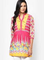 Akkriti By Pantaloons Fuchsia Cotton Kurti