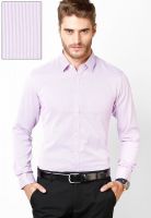 Andrew Hill Smart Purple Full Sleeve Formal Shirt With White Collar Band
