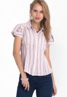 Belle Fille Peach Solid Shirt