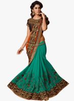 Bhelpuri Aqua Blue Embroidered Saree