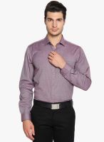 Black Coffee Purple Slim Fit Formal Shirt