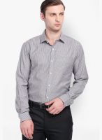 Black Coffee Striped Grey Formal Shirt