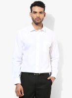 Blackberrys White Solid Slim Fit Formal Shirt