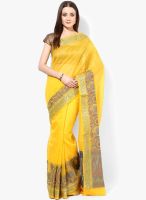 Bunkar Yellow Printed Saree