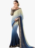 Desi Look Blue Printed Saree