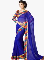 Desi Look Blue Printed Saree