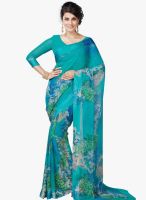 Desi Look Blue Printed Saree