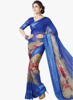 Desi Look Blue Printed Saree