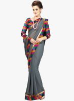 Desi Look Grey Printed Saree