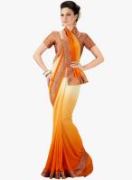 Desi Look Orange Printed Saree