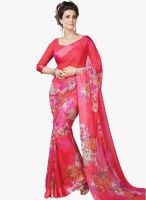 Desi Look Pink Printed Saree