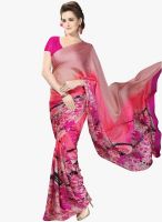 Desi Look Pink Printed Saree