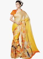 Desi Look Yellow Printed Saree