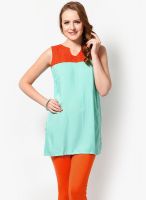 Divina Blue Solid Kurtis