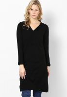 Entropy Black Solid Kurtis