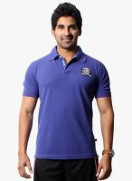 Fitz Purple Solid Polo T-Shirts